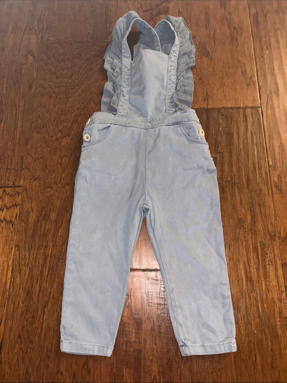 Zara 18-24 month Ruffle Strap Overalls